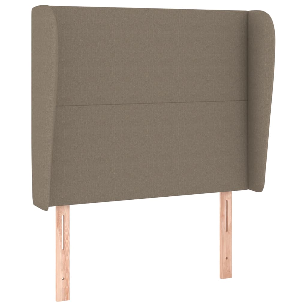 vidaXL Zagłówek uszak, taupe, 93x23x118/128 cm, tkanina