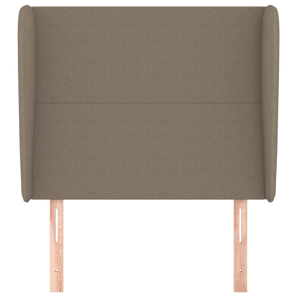 vidaXL Zagłówek uszak, taupe, 93x23x118/128 cm, tkanina