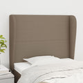 vidaXL Zagłówek uszak, taupe, 103x23x118/128 cm, tkanina