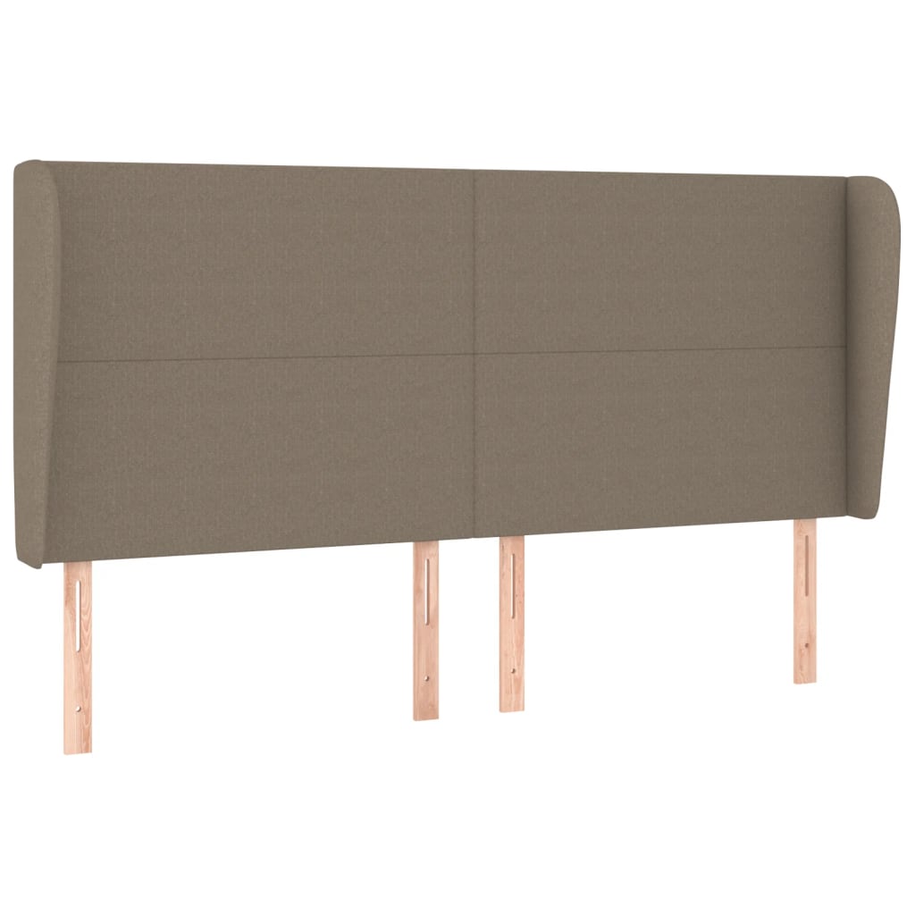 vidaXL Zagłówek uszak, taupe, 183x23x118/128 cm, tkanina