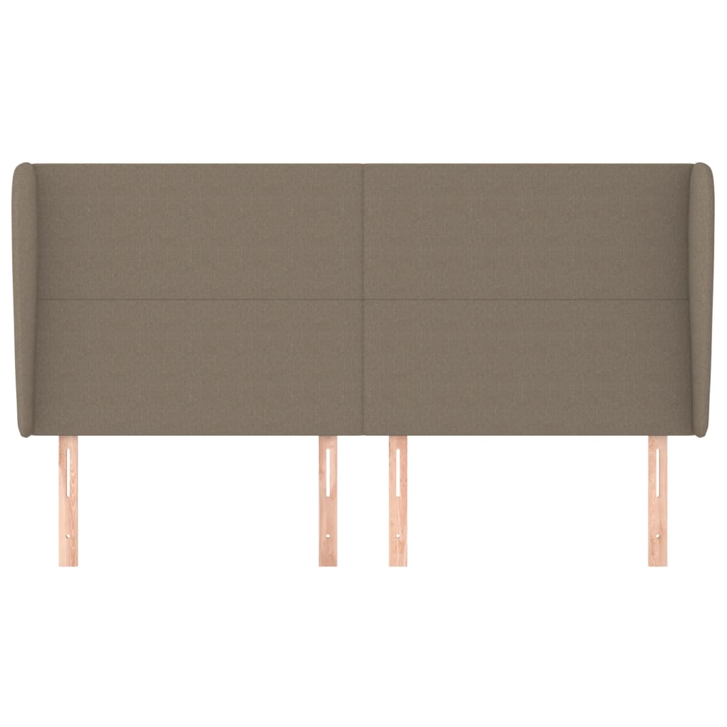vidaXL Zagłówek uszak, taupe, 183x23x118/128 cm, tkanina