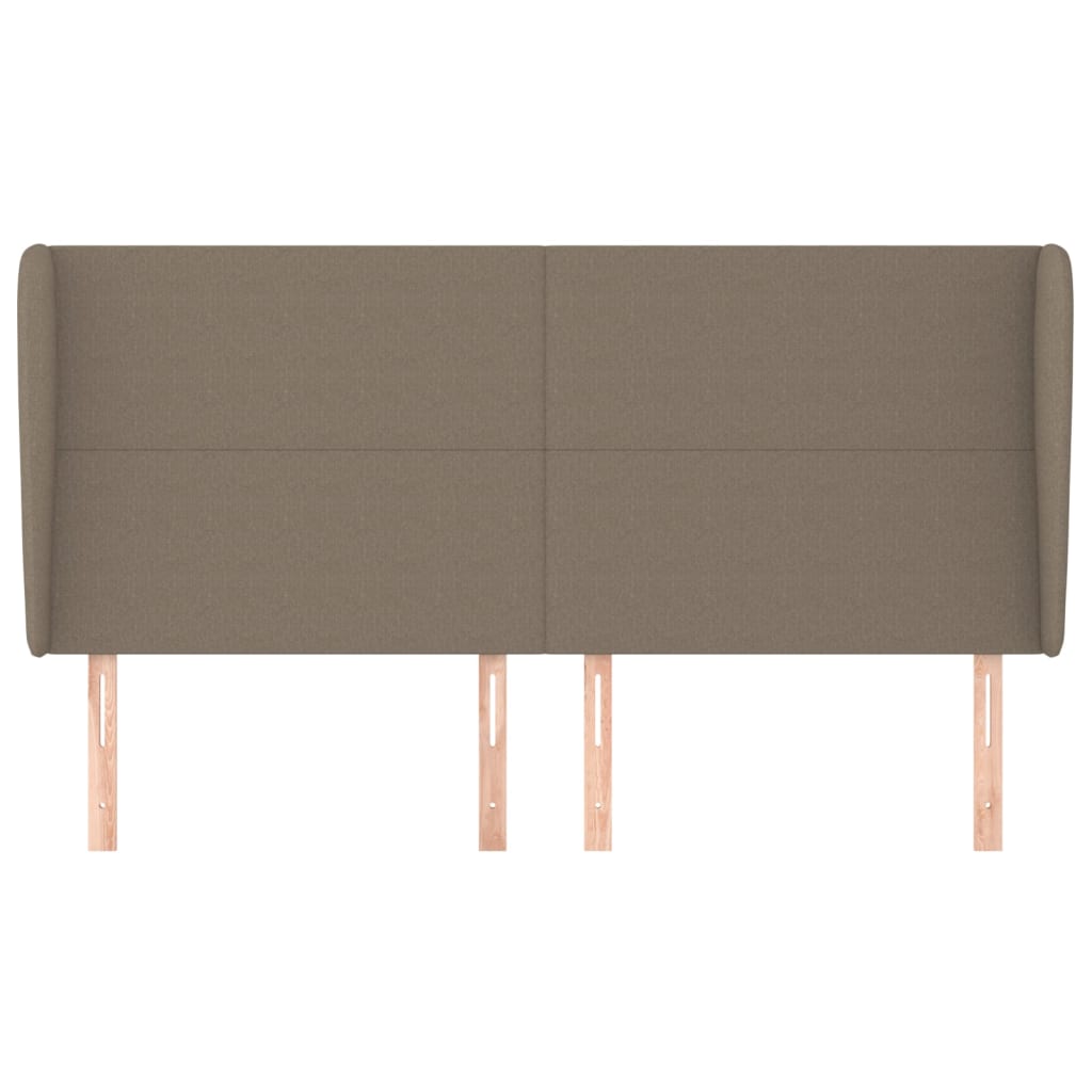 vidaXL Zagłówek uszak, taupe, 203x23x118/128 cm, tkanina