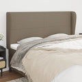 vidaXL Zagłówek uszak, taupe, 203x23x118/128 cm, tkanina