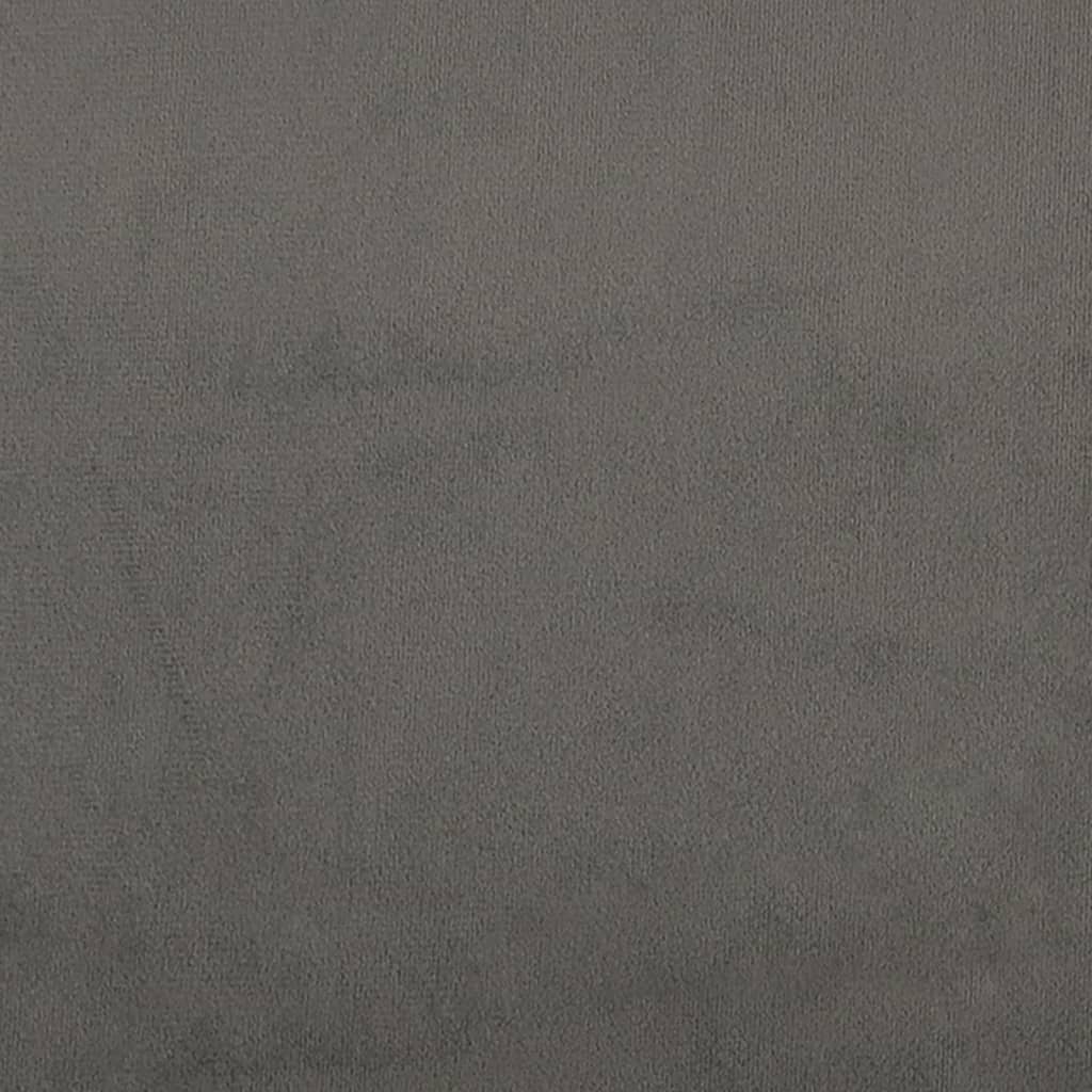 vidaXL Zagłówek uszak, ciemnoszary, 183x23x118/128 cm, aksamit