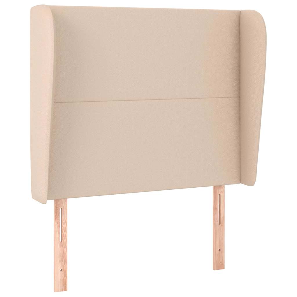 vidaXL Zagłówek uszak, cappuccino, 83x23x118/128 cm, sztuczna skóra