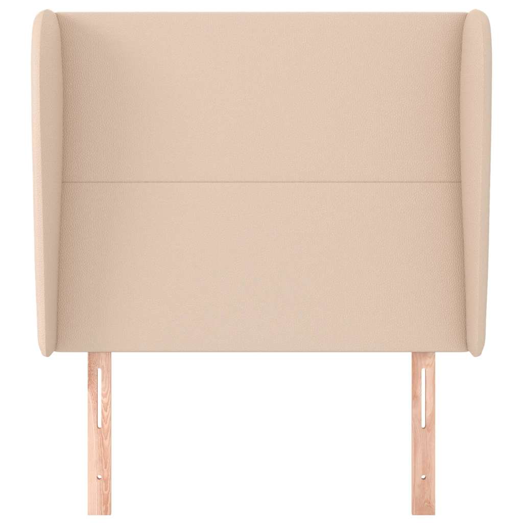 vidaXL Zagłówek uszak, cappuccino, 83x23x118/128 cm, sztuczna skóra