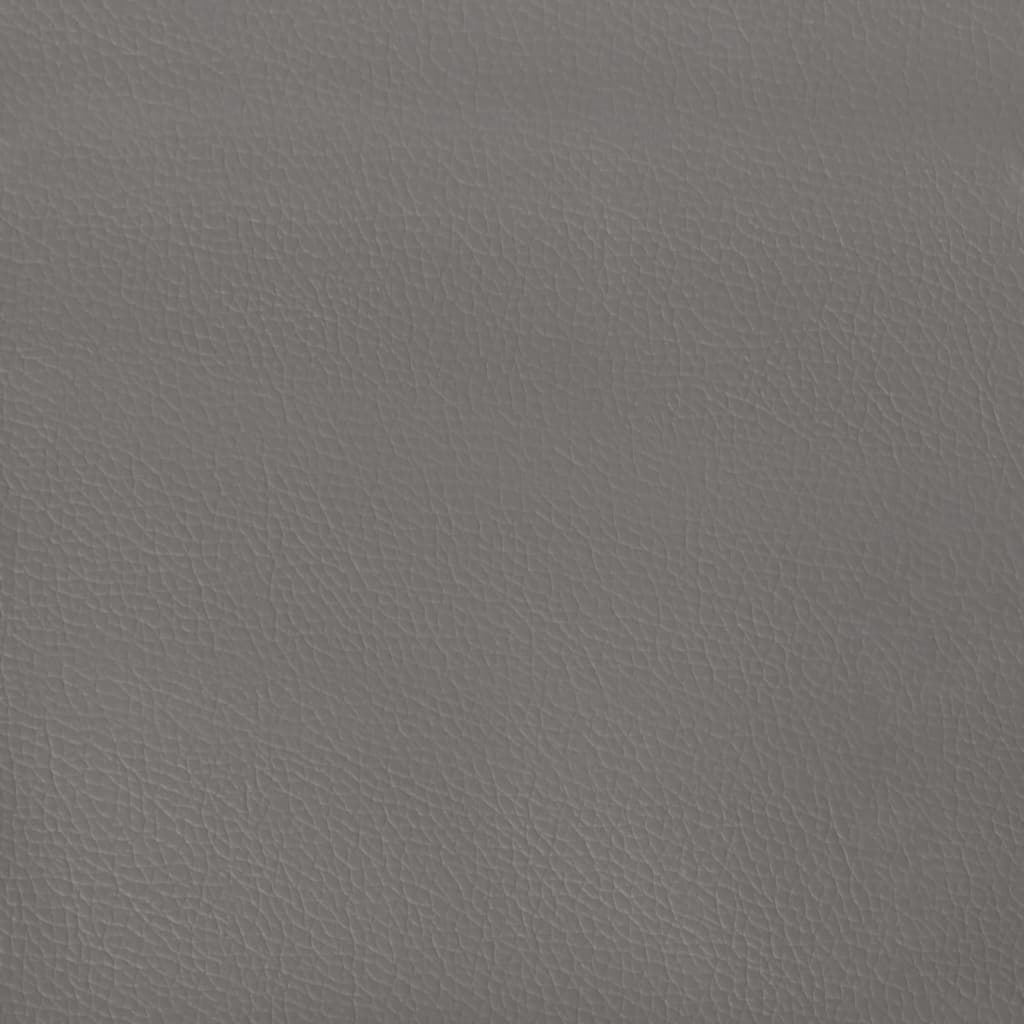 vidaXL Zagłówek uszak, szary, 93x23x118/128 cm, sztuczna skóra