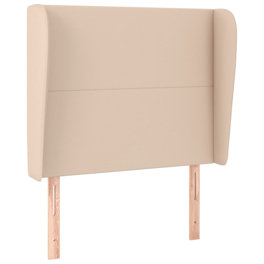 vidaXL Zagłówek uszak, cappuccino, 93x23x118/128 cm, sztuczna skóra