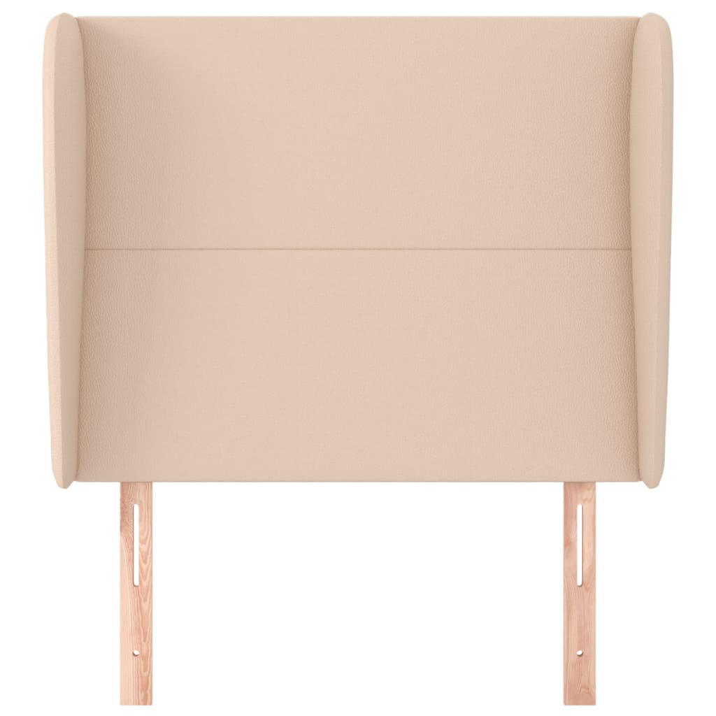 vidaXL Zagłówek uszak, cappuccino, 93x23x118/128 cm, sztuczna skóra