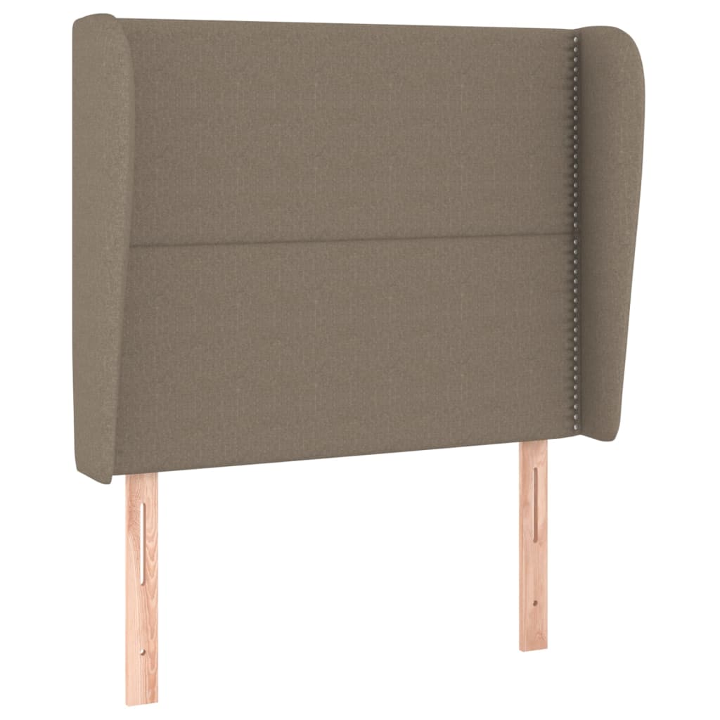 vidaXL Zagłówek uszak, taupe, 93x23x118/128 cm, tkanina