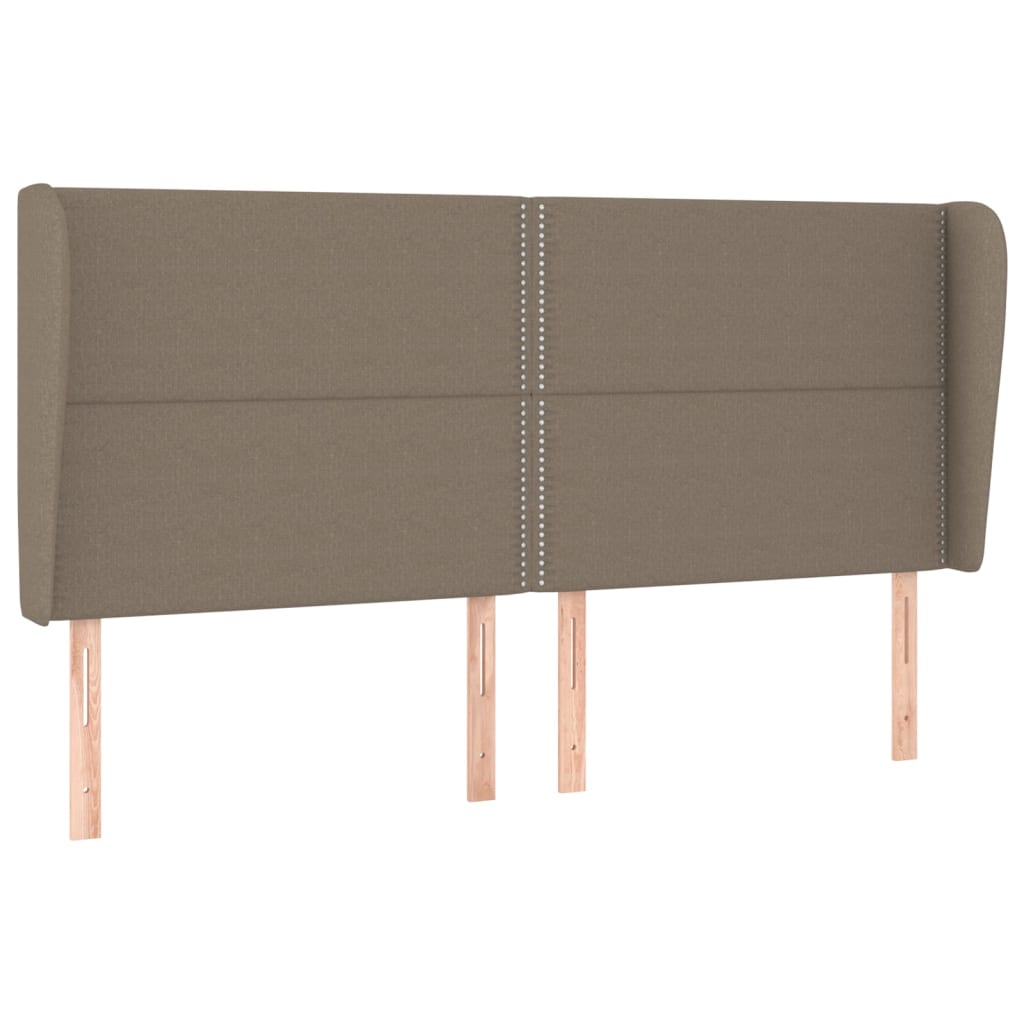 vidaXL Zagłówek uszak, taupe, 183x23x118/128 cm, tkanina