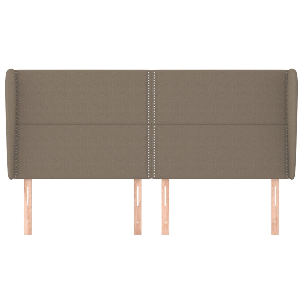 vidaXL Zagłówek uszak, taupe, 183x23x118/128 cm, tkanina