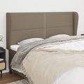 vidaXL Zagłówek uszak, taupe, 203x23x118/128 cm, tkanina