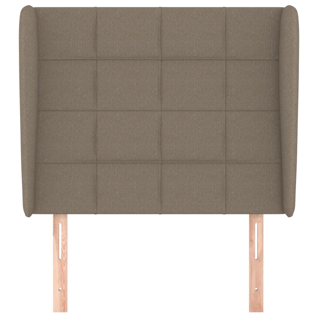 vidaXL Zagłówek uszak, taupe, 93x23x118/128 cm, tkanina
