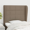 vidaXL Zagłówek uszak, taupe, 93x23x118/128 cm, tkanina