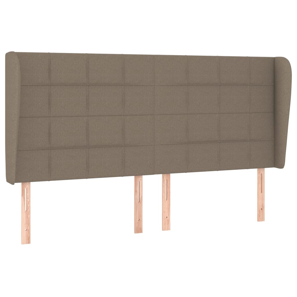 vidaXL Zagłówek uszak, taupe, 163x23x118/128 cm, tkanina