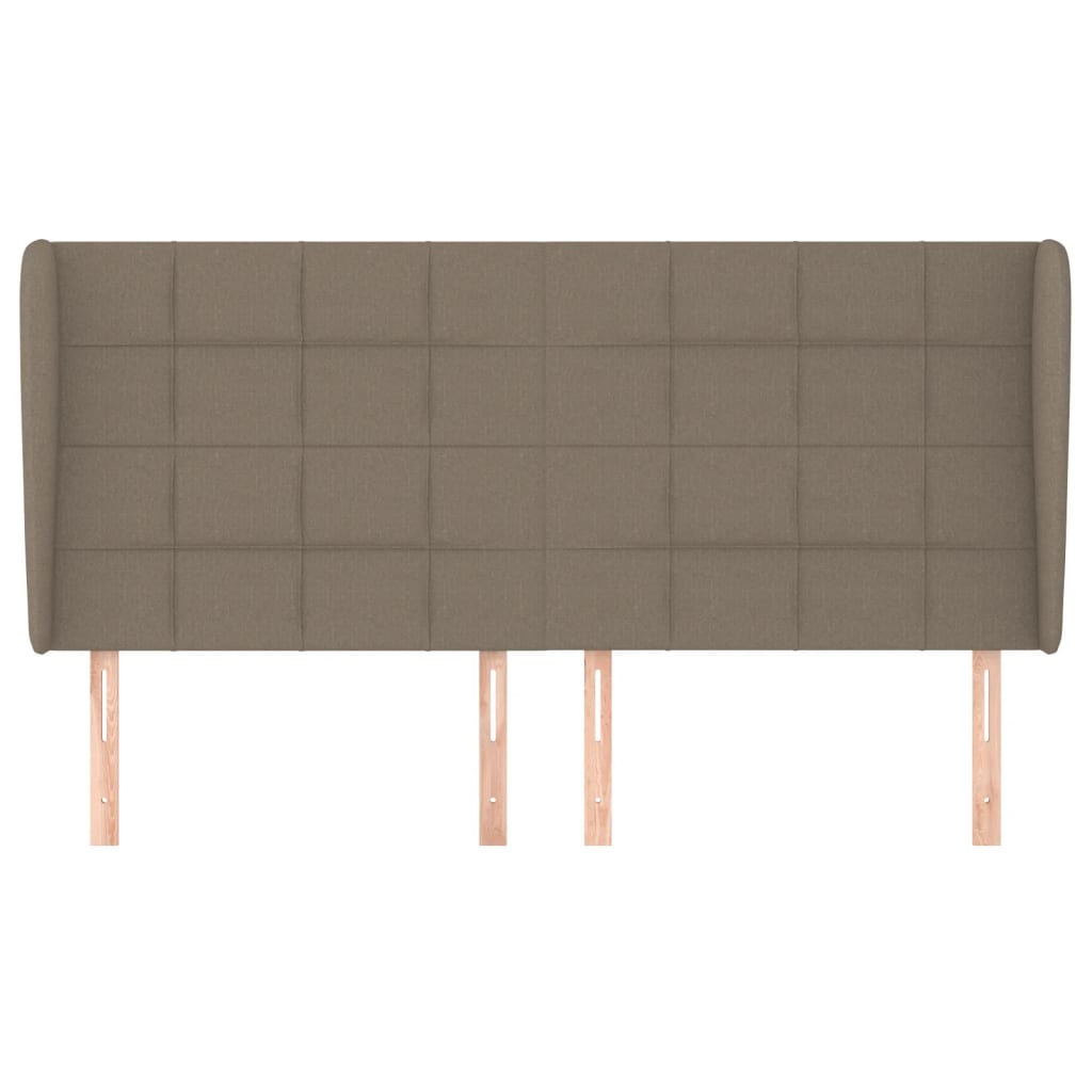 vidaXL Zagłówek uszak, taupe, 163x23x118/128 cm, tkanina