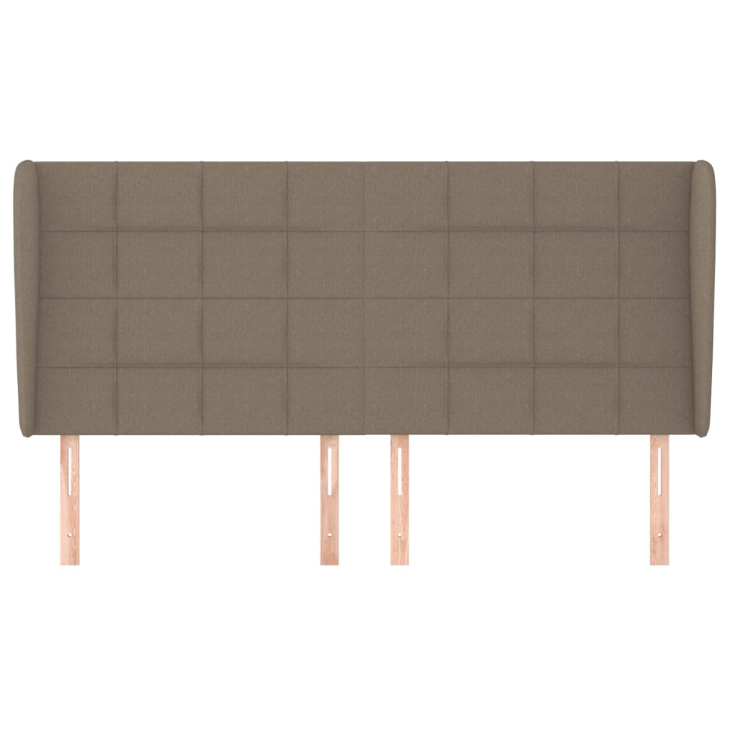 vidaXL Zagłówek uszak, taupe, 203x23x118/128 cm, tkanina