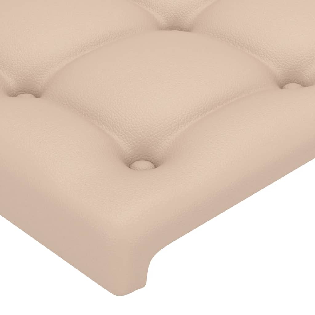 vidaXL Zagłówek uszak, cappuccino, 83x23x118/128 cm, sztuczna skóra