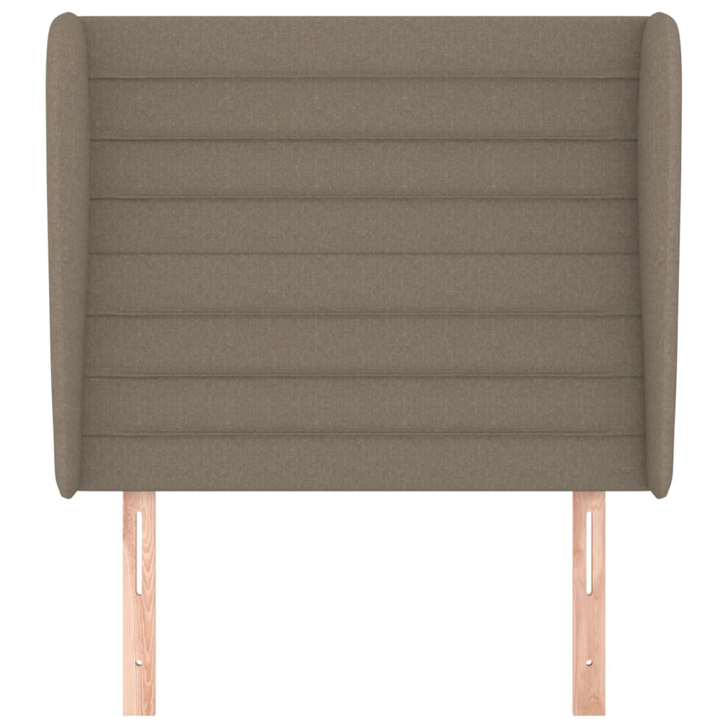 vidaXL Zagłówek uszak, taupe, 93x23x118/128 cm, tkanina