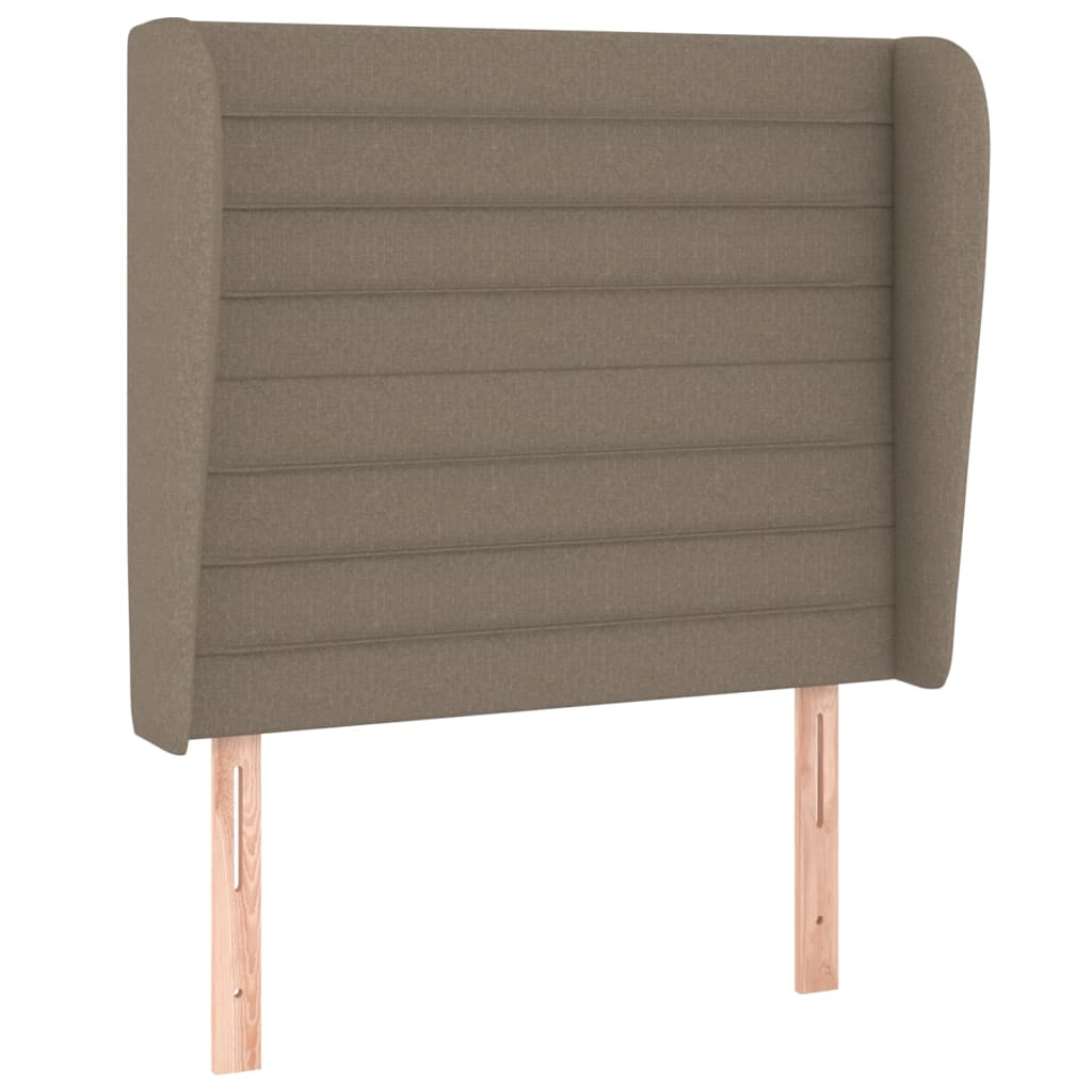 vidaXL Zagłówek uszak, taupe, 103x23x118/128 cm, tkanina