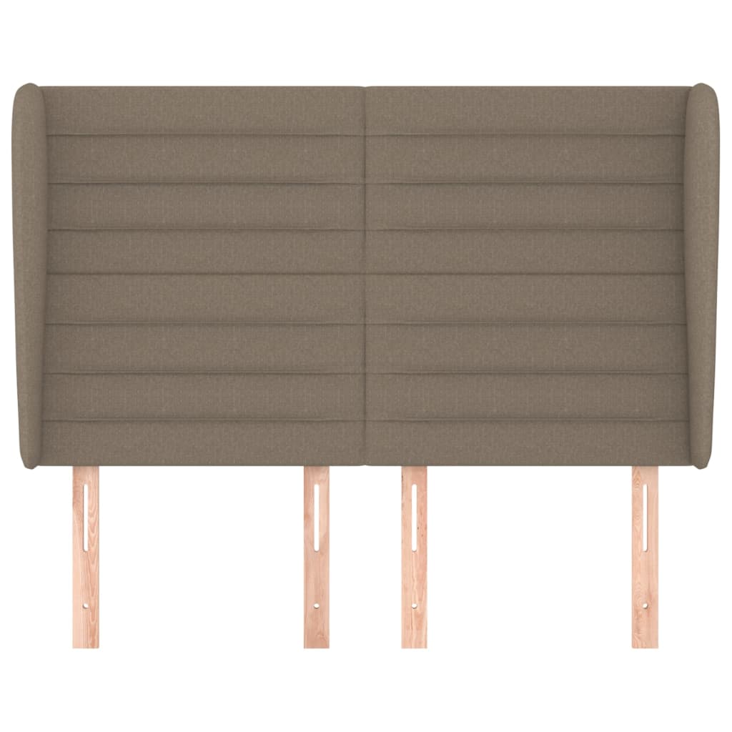vidaXL Zagłówek uszak, taupe, 147x23x118/128 cm, tkanina