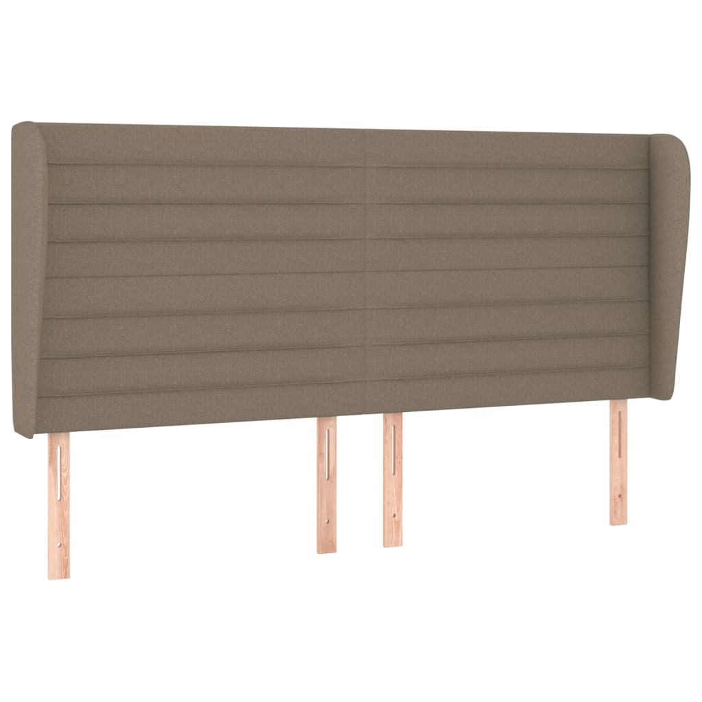 vidaXL Zagłówek uszak, taupe, 183x23x118/128 cm, tkanina