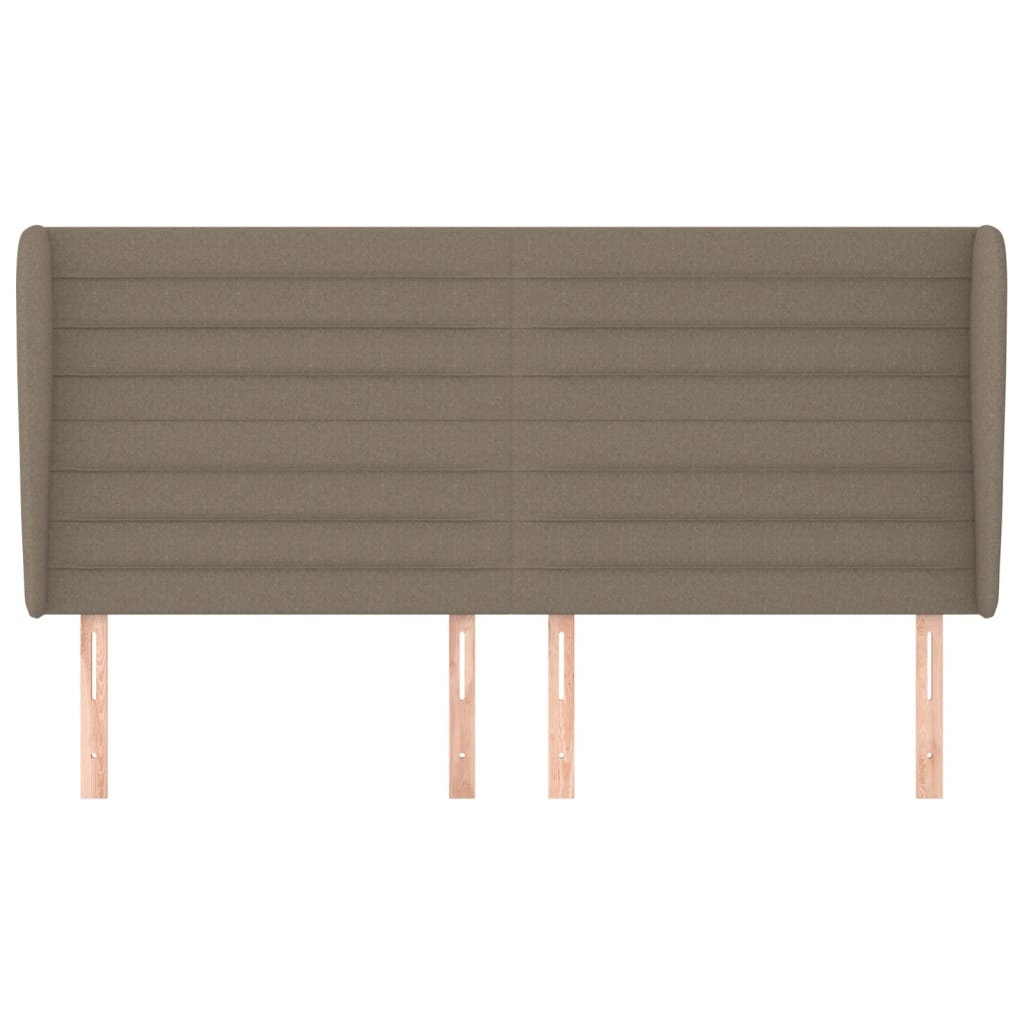 vidaXL Zagłówek uszak, taupe, 183x23x118/128 cm, tkanina