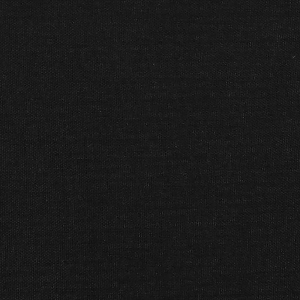 vidaXL Zagłówek uszak, czarny, 203x23x118/128 cm, tkanina