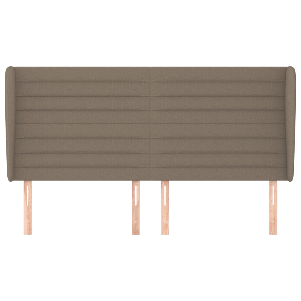 vidaXL Zagłówek uszak, taupe, 203x23x118/128 cm, tkanina
