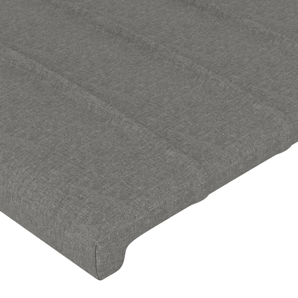 vidaXL Zagłówek uszak, ciemnoszary, 93x23x118/128 cm, tkanina