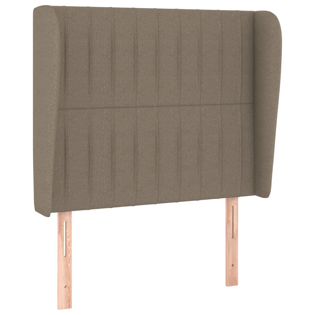 vidaXL Zagłówek uszak, taupe, 93x23x118/128 cm, tkanina