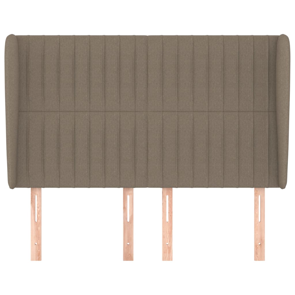 vidaXL Zagłówek uszak, taupe, 147x23x118/128 cm, tkanina