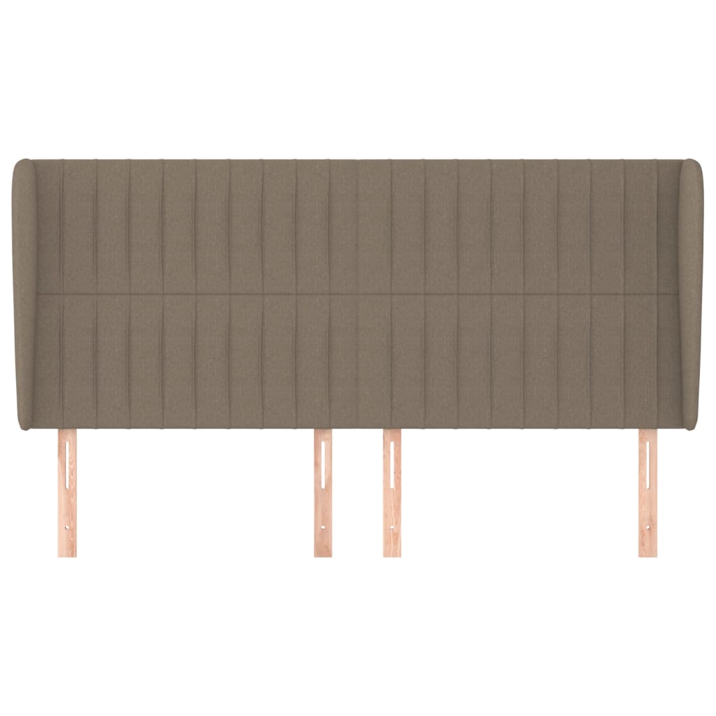 vidaXL Zagłówek uszak, taupe, 163x23x118/128 cm, tkanina