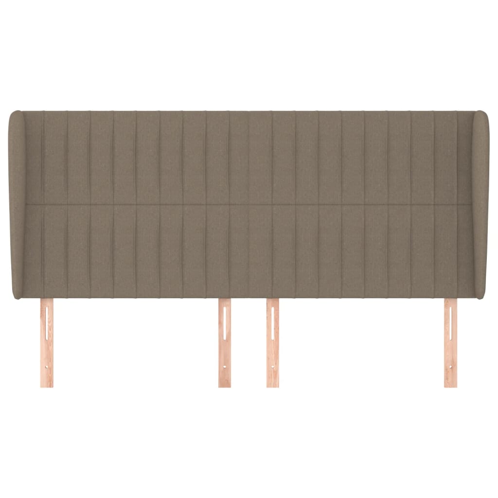vidaXL Zagłówek uszak, taupe, 203x23x118/128 cm, tkanina