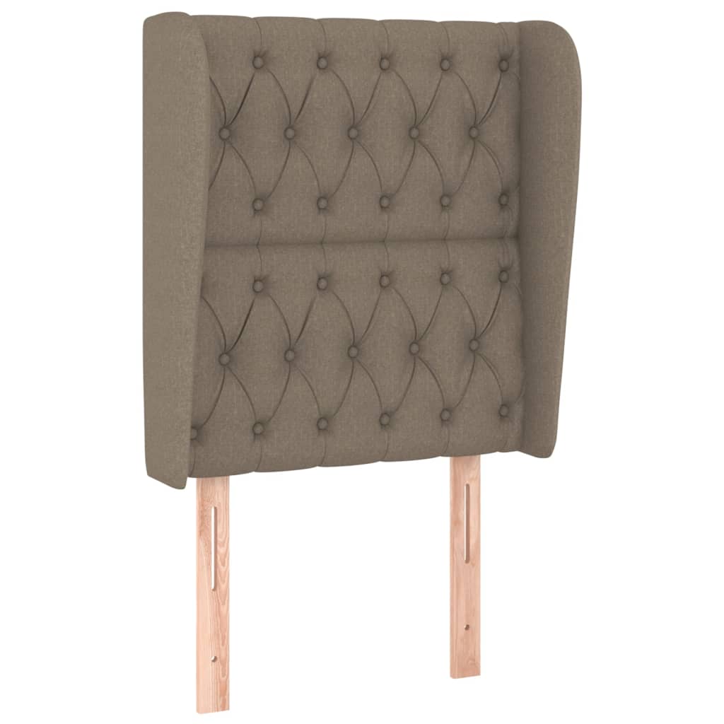 vidaXL Zagłówek uszak, taupe, 83x23x118/128 cm, tkanina
