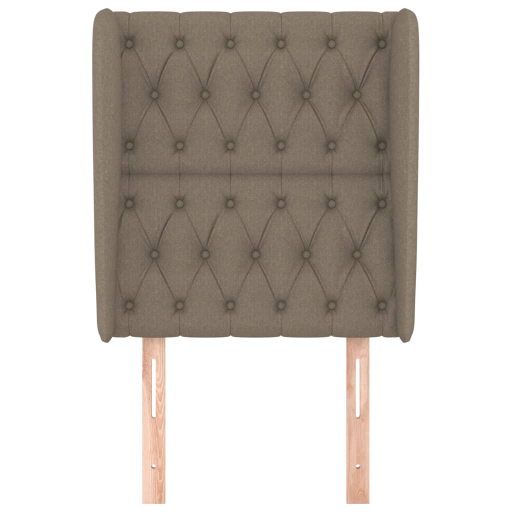 vidaXL Zagłówek uszak, taupe, 83x23x118/128 cm, tkanina