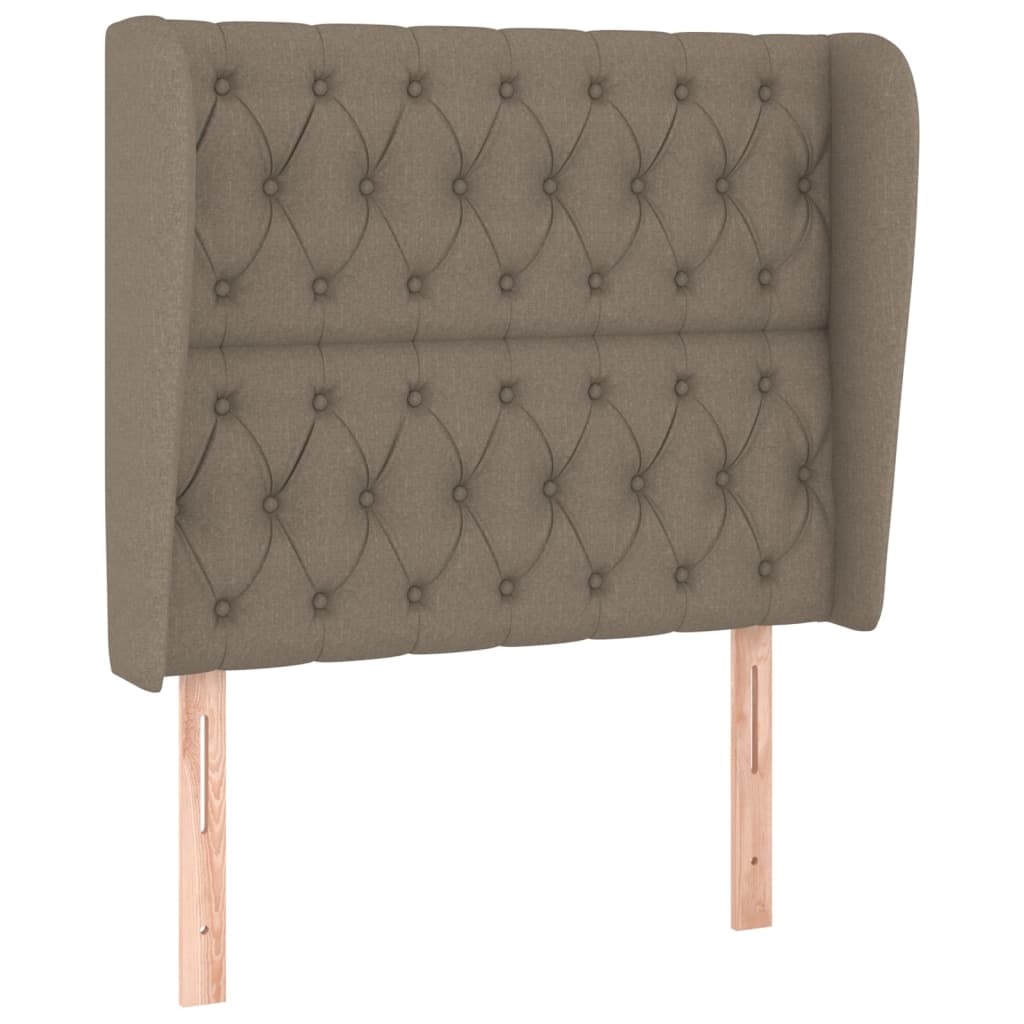 vidaXL Zagłówek uszak, taupe, 93x23x118/128 cm, tkanina