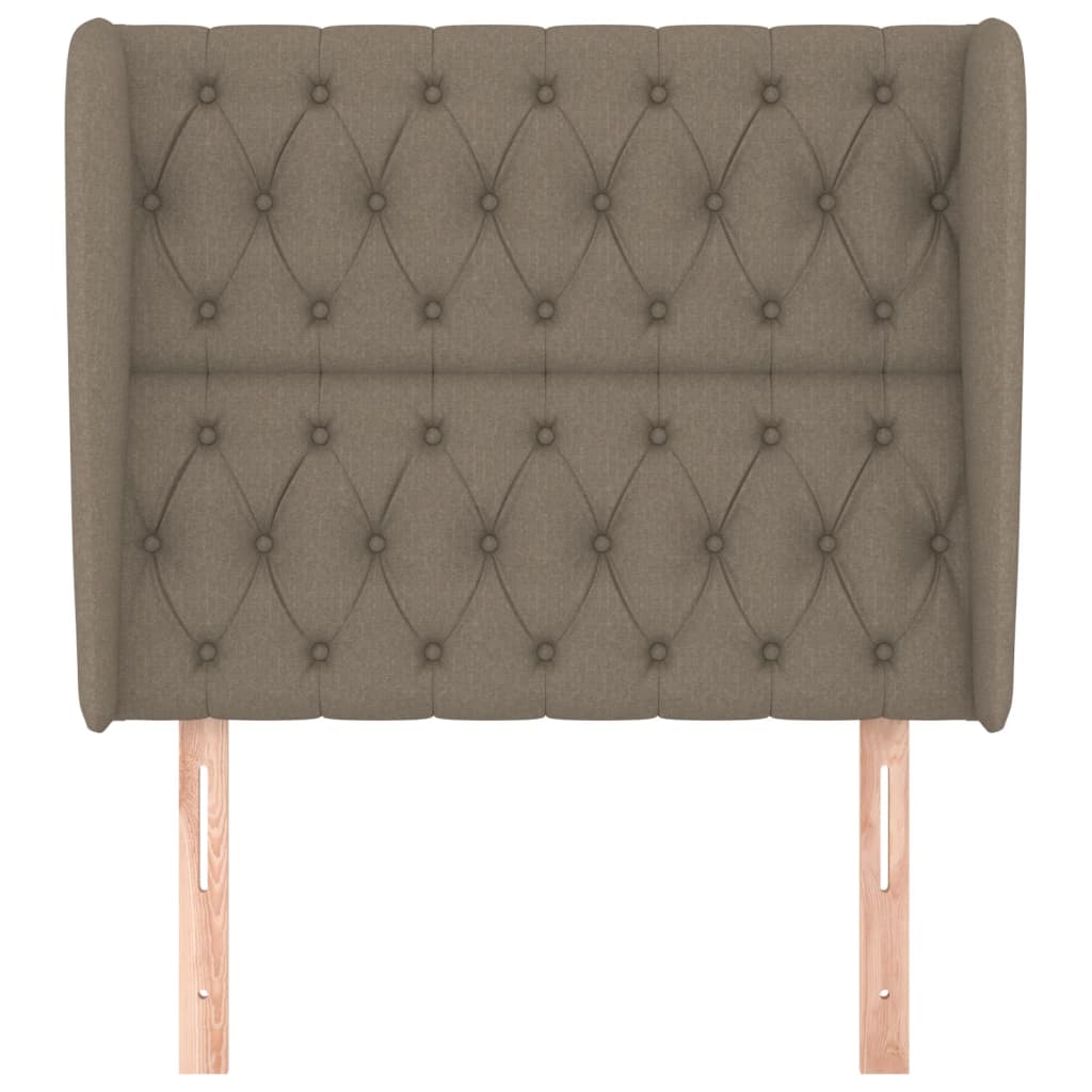 vidaXL Zagłówek uszak, taupe, 93x23x118/128 cm, tkanina