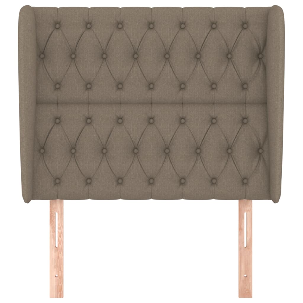 vidaXL Zagłówek uszak, taupe, 103x23x118/128 cm, tkanina