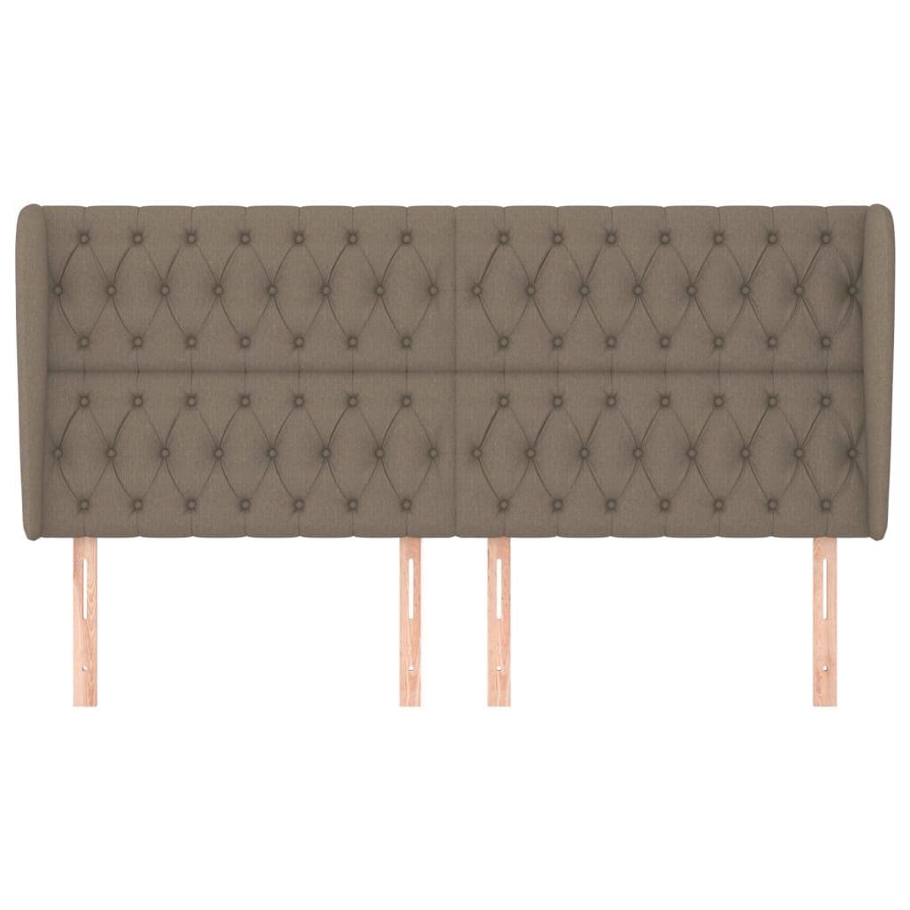 vidaXL Zagłówek uszak, taupe, 203x23x118/128 cm, tkanina
