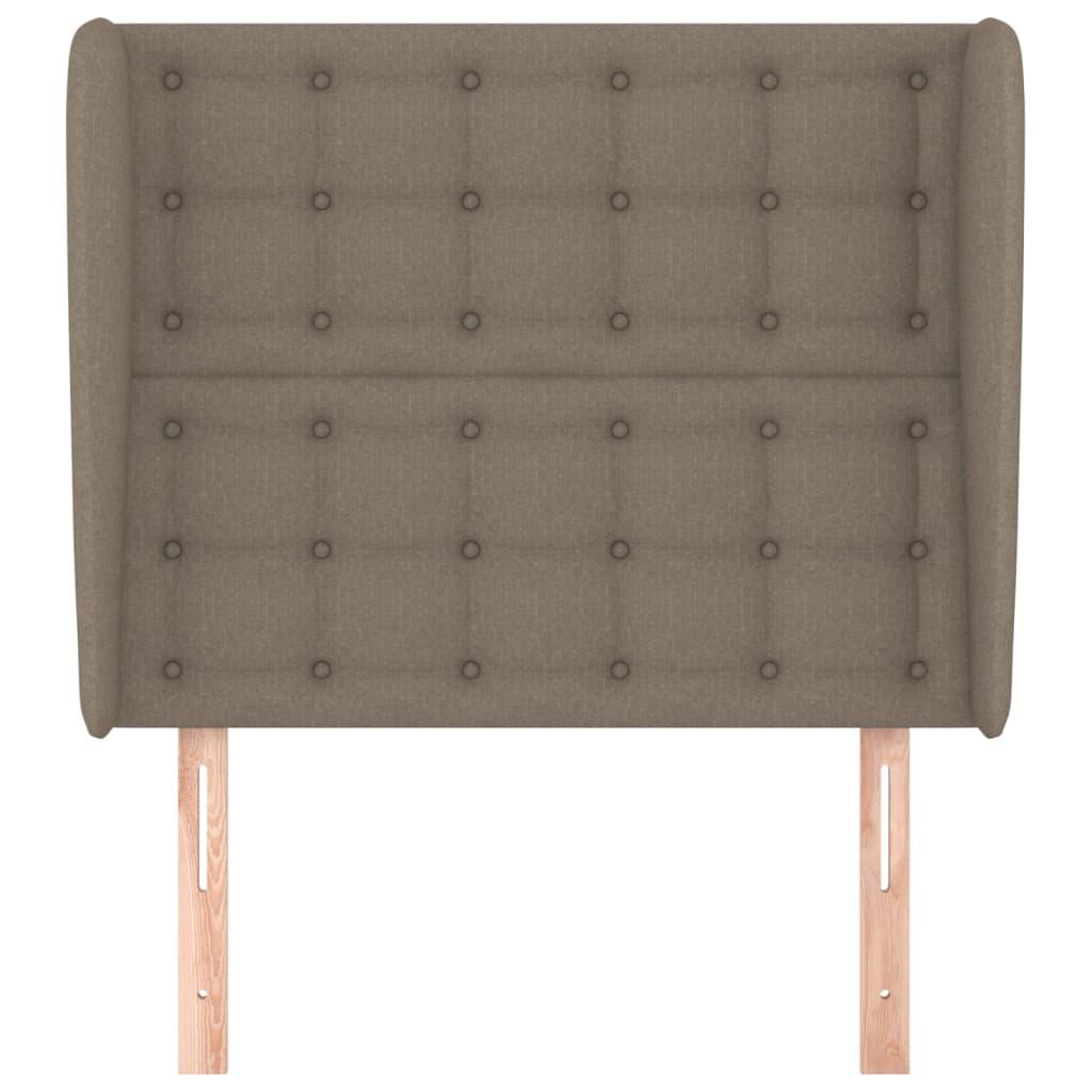 vidaXL Zagłówek uszak, taupe, 93x23x118/128 cm, tkanina