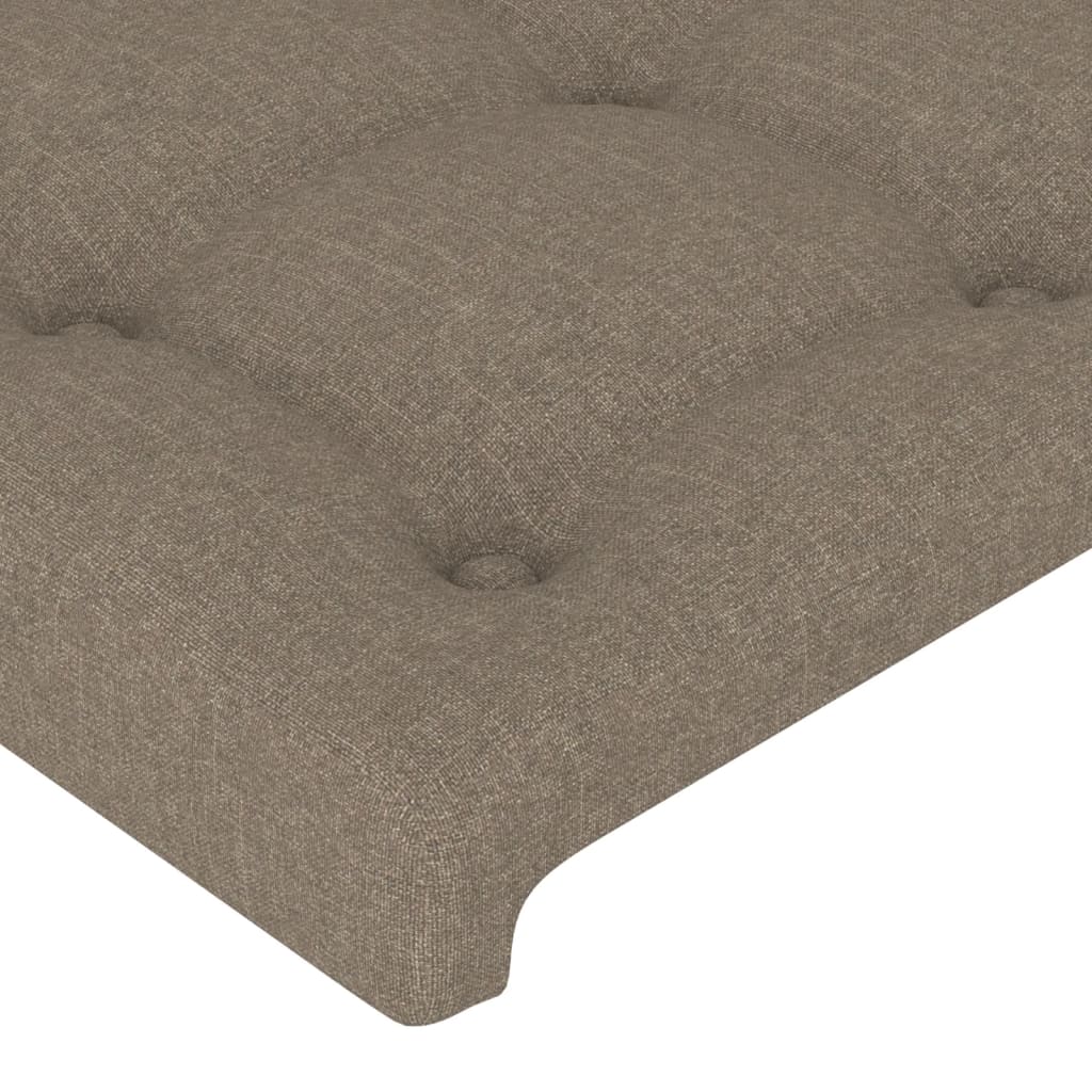 vidaXL Zagłówek uszak, taupe, 93x23x118/128 cm, tkanina