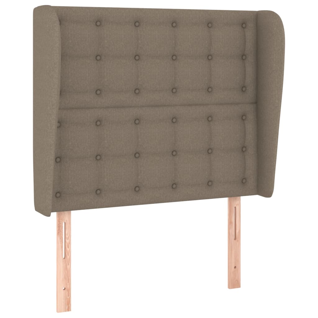 vidaXL Zagłówek uszak, taupe, 103x23x118/128 cm, tkanina