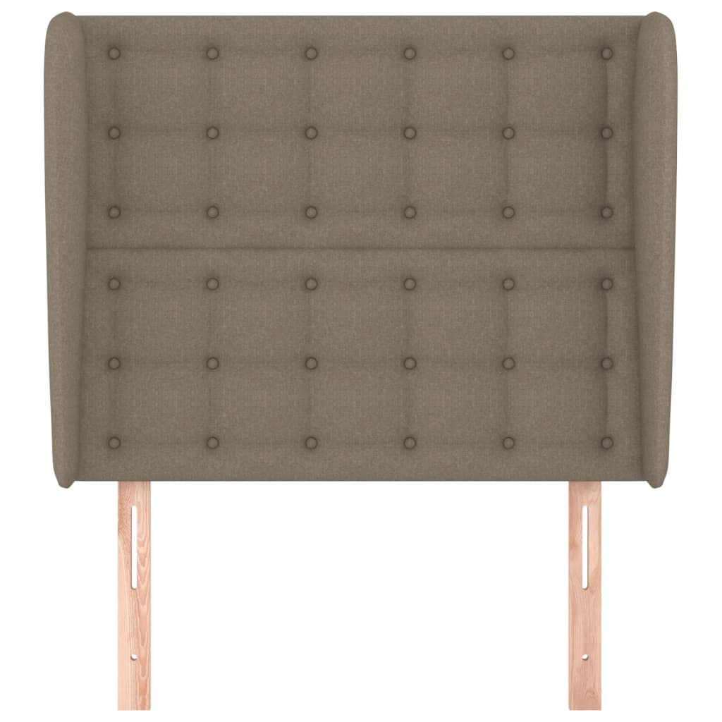 vidaXL Zagłówek uszak, taupe, 103x23x118/128 cm, tkanina