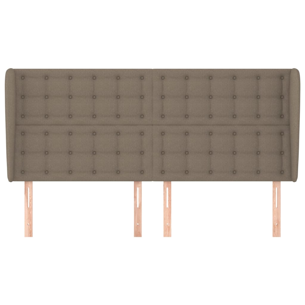vidaXL Zagłówek uszak, taupe, 163x23x118/128 cm, tkanina