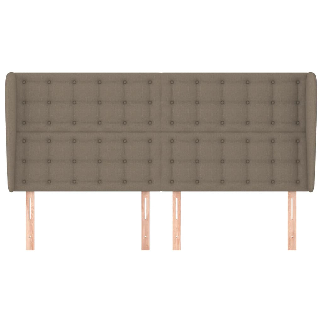 vidaXL Zagłówek uszak, taupe, 183x23x118/128 cm, tkanina