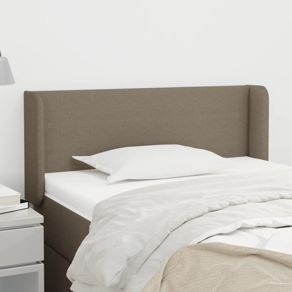 vidaXL Zagłówek uszak, taupe, 83x16x78/88 cm, tkanina