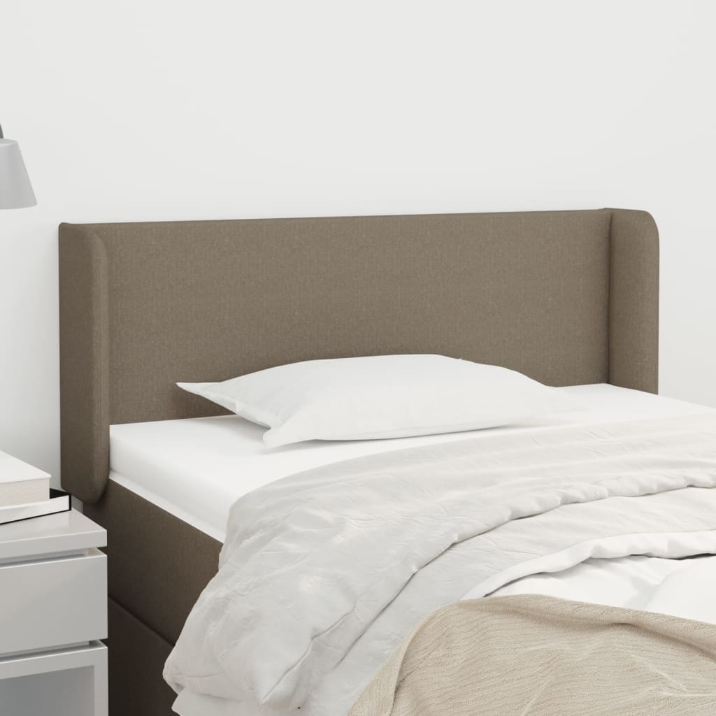 vidaXL Zagłówek uszak, taupe, 103x16x78/88 cm, tkanina