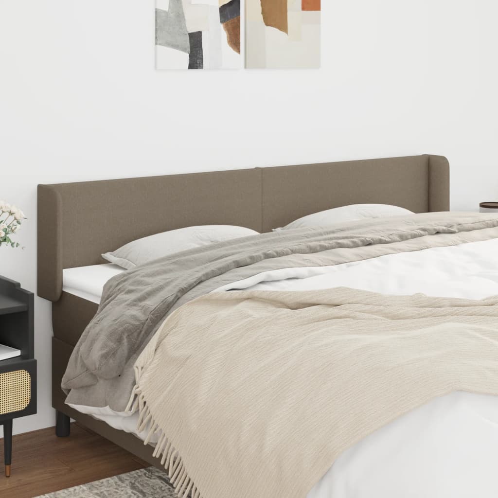 vidaXL Zagłówek uszak, taupe, 163x16x78/88 cm, tkanina